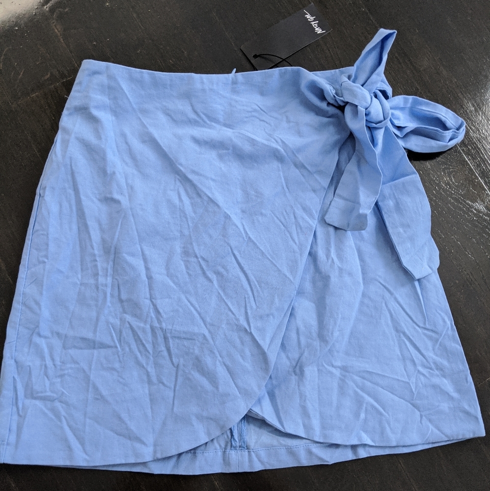 🐳Blue Wrap Skirt